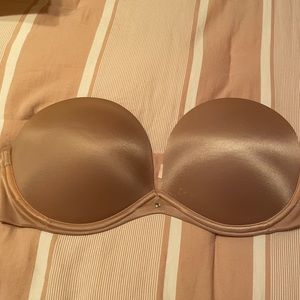 Beige strapless Victoria Secret bra 34D